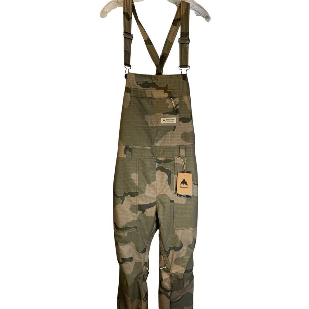 Burton Dryride Womens Avalon Ski Bib Size XL NEW Barren Camo Waterproof Vents